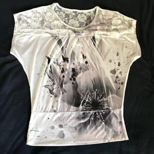 White Floral Lace Blouse